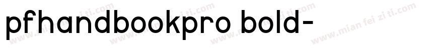 pfhandbookpro bold字体转换